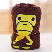 Lade das Bild in den Galerie-Viewer, Cartoon Animal Roll Carpet Creative Flannel Doll Blanket Air Conditioning Blanket Gift Blanket