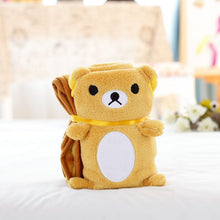 Lade das Bild in den Galerie-Viewer, Cartoon Animal Roll Carpet Creative Flannel Doll Blanket Air Conditioning Blanket Gift Blanket