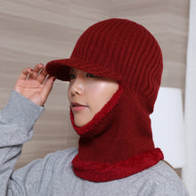 Lade das Bild in den Galerie-Viewer, Warm Winter Knit Beanie Hats Scarf Fleece-Lined Thermal Outdoor Cycling Cold Protection Men's Pullover Unisex