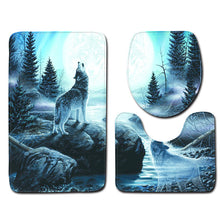 Load image into Gallery viewer, 3pcs Toilet Seat Cover Pads Overseas International Hot-Selling Non-Slip Three-Piece Set Bathroom s Carpet