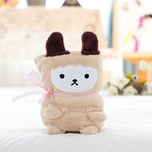 Lade das Bild in den Galerie-Viewer, Cartoon Animal Roll Carpet Creative Flannel Doll Blanket Air Conditioning Blanket Gift Blanket
