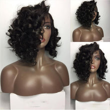 Lade das Bild in den Galerie-Viewer, Women Wig Free Short Curly Hair Synthetic Wigs Black W93