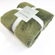 Load image into Gallery viewer, Solid Color Blanket Coral Fleece Mesh Blanket Flannel Sofa Cover Beibei Velvet Blanket Pineapple Plaid