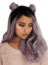 Load image into Gallery viewer, Women Wig Long Curly Hair Medium Black Blue Big Wave Fluffy Curly Hair W286