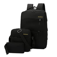 Load image into Gallery viewer, Backpack Men's Business Fixed Logo Casual Fashion Three-Piece Set Large Capacity Schoolbag