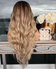 Load image into Gallery viewer, Women Wig Gradient Color Wave Long Curly Hair Rose Net Cover W256