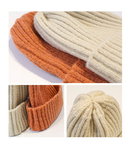 Lade das Bild in den Galerie-Viewer, Warm Winter Knit Beanie Hats Wool Women Korean Style Versatile Student Autumn and Winter Cute Warm Unisex