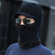 Lade das Bild in den Galerie-Viewer, Warm Winter Knit Beanie Hats Scarf Fleece-Lined Thermal Outdoor Cycling Cold Protection Men's Pullover Unisex