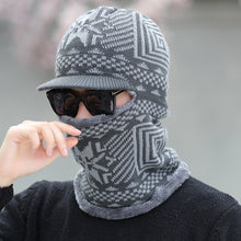 Lade das Bild in den Galerie-Viewer, Warm Winter Knit Beanie Hats Scarf Fleece-Lined Thermal Outdoor Cycling Cold Protection Men's Pullover Unisex