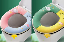 Load image into Gallery viewer, 3pcs Toilet Seat Cover Pads Cartoon Cute Four Seasons plus-Sized Cushion Autumn and Winter Zipper