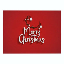 Load image into Gallery viewer, 2PCS Christmas Tablecloths Dinner Table Placemat Tea Party Kitchen Accessories Bowl Cup Pad Drink Coasters