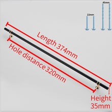 Load image into Gallery viewer, 2pcs Aluminum Alloy Black Gold Door Handle Wardrobe Kitchen Cabinet Drawer Solid Handle