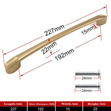 Lade das Bild in den Galerie-Viewer, 2pcs Matte Gold Cabinet Handles Solid Aluminum Alloy Kitchen Cupboard Pulls Drawer Knobs