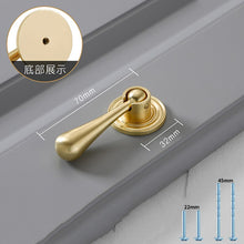 Lade das Bild in den Galerie-Viewer, 2pcs Gold Cabinet Pulls Solid Zinc Alloy Kitchen Cupboard Single hole for bedside table Handle Drawer Knobs