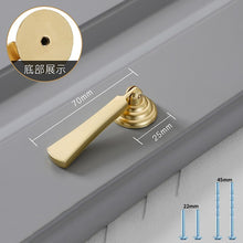 Lade das Bild in den Galerie-Viewer, 2pcs Gold Cabinet Pulls Solid Zinc Alloy Kitchen Cupboard Single hole for bedside table Handle Drawer Knobs