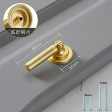 Lade das Bild in den Galerie-Viewer, 2pcs Gold Cabinet Pulls Solid Zinc Alloy Kitchen Cupboard Single hole for bedside table Handle Drawer Knobs
