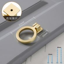 Lade das Bild in den Galerie-Viewer, 2pcs Gold Cabinet Pulls Solid Zinc Alloy Kitchen Cupboard Single hole for bedside table Handle Drawer Knobs