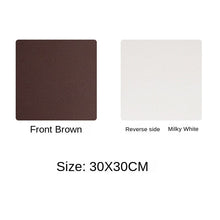 Load image into Gallery viewer, 2PCs Simple Positive and Negative Two-Color Leather Placemat Non-Slip Waterproof Insulation Household Restaurant