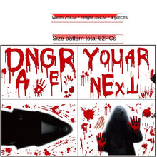 Lade das Bild in den Galerie-Viewer, 2PCs Halloween Party Static Double-Sided Glass Window Pumpkin Skull Wall Sticker