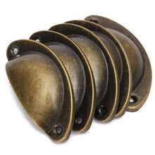 Load image into Gallery viewer, 20PCS Retro Kitchen Drawer Cabinet Door Handle And Furniture Antique Brass Shell Pull Handles
