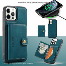 Load image into Gallery viewer, Removable Card Holder Wireless Charging Leather Phone Case for iPhone 13 Mini/Pro/Pro Max