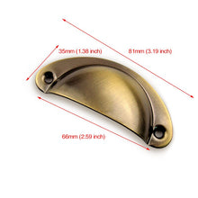 Load image into Gallery viewer, 20PCS Retro Kitchen Drawer Cabinet Door Handle And Furniture Antique Brass Shell Pull Handles