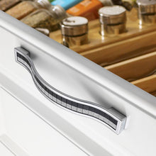 Load image into Gallery viewer, 10 Pcs Sand Silver Crystal Glass Patch Drawer Knobs Aluminum Alloy Kitchen Cabinet Door Handles