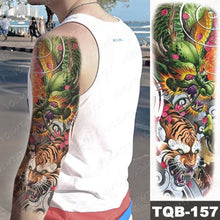 Lade das Bild in den Galerie-Viewer, 2pcs Large Arm Sleeve Tatto Sticker Snake Owl Bear Maori Waterproof Temporary for Women Men