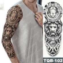 Lade das Bild in den Galerie-Viewer, 2pcs Large Arm Sleeve Tatto Sticker Snake Owl Bear Maori Waterproof Temporary for Women Men