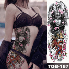 Lade das Bild in den Galerie-Viewer, 2pcs Large Arm Sleeve Tatto Sticker Snake Owl Bear Maori Waterproof Temporary for Women Men