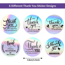 Load image into Gallery viewer, 2x500pcs Xmas Christmas Stickers Roll Label 6 Kinds of Thank You Supporting Business Support Laser