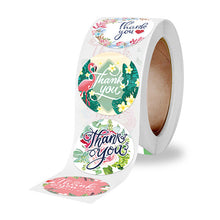 Load image into Gallery viewer, 2x500pcs Xmas Christmas Stickers Roll Label 8 Design Pink Love Flamingo Thank You Envelope Gift Decoration