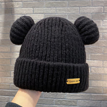 Lade das Bild in den Galerie-Viewer, Warm Winter Knit Beanie Hats Hat Women Korean Ins Cute Ears Autumn and Winter Thickening Wool Unisex