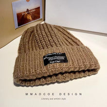 Lade das Bild in den Galerie-Viewer, Warm Winter Knit Beanie Hats Face-Looking Small Oversized Loose Wool Women Temperament Ear Protection Unisex