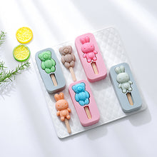 Load image into Gallery viewer, 2PC Silicone Mold Rabbit Bear Shape Silicone Mold Ice Tray Ice Cream Stick Mold