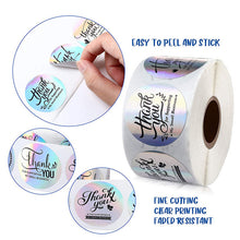 Load image into Gallery viewer, 2x500pcs Xmas Christmas Stickers Roll Label 6 Kinds of Thank You Supporting Business Support Laser