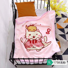 Load image into Gallery viewer, Nap Blanket Winter Double-Layer Thickened Right-Angle Edging Cover Blanket Baby Cloud Blanket Cartoon Blanket
