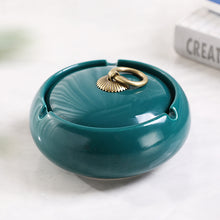 Lade das Bild in den Galerie-Viewer, Ashtray Northern Ceramic Home Simple Stylish Lid Windproof Ceramic Trend