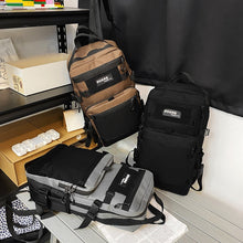 Lade das Bild in den Galerie-Viewer, 2022 Korean Style Dark Harajuku Large Capacity Casual Backpack Street Fashion Cool Design Sense College Students' Backpack Men