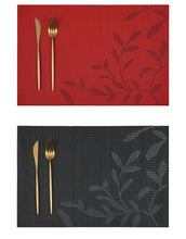 Lade das Bild in den Galerie-Viewer, 2PCs European Style Flower Pattern Western-Style Placemat PVC Heat Proof Mat Rectangular Table Mat