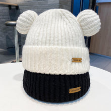 Lade das Bild in den Galerie-Viewer, Warm Winter Knit Beanie Hats Hat Women Korean Ins Cute Ears Autumn and Winter Thickening Wool Unisex