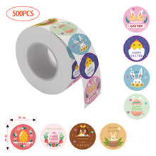 Load image into Gallery viewer, 2x500pcs Christmas Xmas Colorful Eggless Easter Happy Sticker Gift Envelope Decorative Bag Label tape