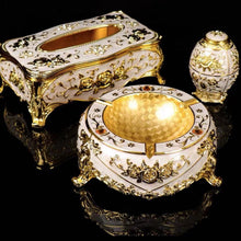 Lade das Bild in den Galerie-Viewer, Ashtray Paper Extraction Box Toothpick Box Metal Set Living Room KTV Hotel Box Ashtray
