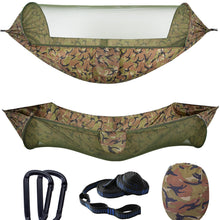 Load image into Gallery viewer, 290*140cm Camping Hammock Nylon Automatic Quick Unfolding Outdoor Sunshade Anti-Mosquito Hammock