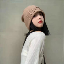 Load image into Gallery viewer, Warm Winter Knit Beanie Hats Japanese Style Face-Looking Little Girl All-Match Earflaps Unisex