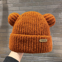 Lade das Bild in den Galerie-Viewer, Warm Winter Knit Beanie Hats Hat Women Korean Ins Cute Ears Autumn and Winter Thickening Wool Unisex
