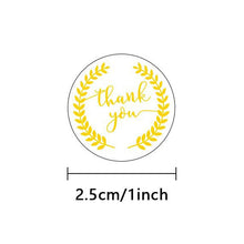 Load image into Gallery viewer, 2x500pcs Christmas Xmas White Background Gilding Hand Made Thank You Envelope Gift Packaging Decorative Stickers tape