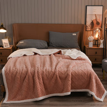 Load image into Gallery viewer, Lambswool Cover Blanket Thick Blanket Warm Milk Fiber Coral Fleece Tower Velvet Bed Sheet