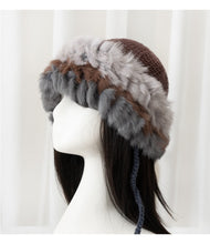 Lade das Bild in den Galerie-Viewer, Warm Winter Knit Beanie Hats Thickened Autumn and Winter Women Real Rabbit Wool Fur Toe Cap Warm Unisex
