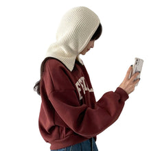 Lade das Bild in den Galerie-Viewer, Warm Winter Knit Beanie Hats South Korea Dongdaemun Personalized Warm Keeping Women's Trendy Cold Scarf Pullover Unisex